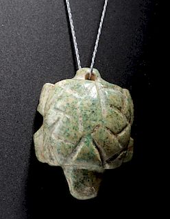 Guerrero Mezcala Greenstone Pendant - Turtle