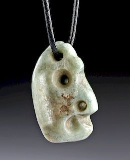 Maya Jadeite Amulet - Abstract Face
