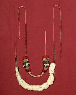 Lot of 2 Proto Nazca Textile Head Ornaments