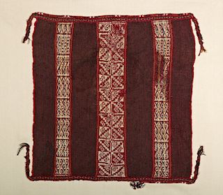 Inca Polychrome Textile Coca Cloth
