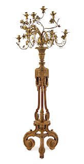 A Neoclassical Style Giltwood Torchère 