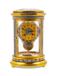 A French Champlevé Mantel Clock