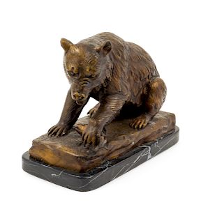 A Continental Bronze Model of a Bear