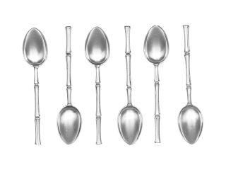 A Set of Six American Silver Coffee Spoons