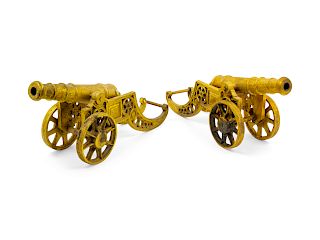A Pair of Brass Models of Cannons