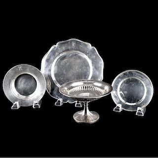 Four Sterling Silver Tableware