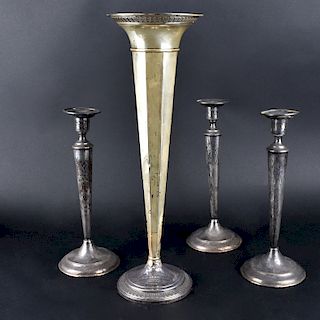 Four (4) Weighted Sterling Silver Tableware