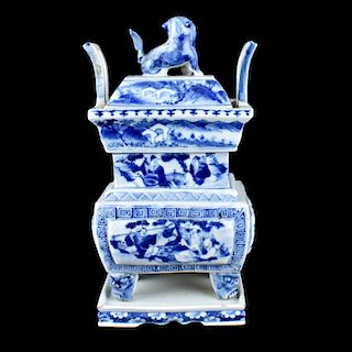 Chinese Blue and White Porcelain Incense Burner