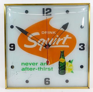 Vintage Squirt Soda Advertising Clock