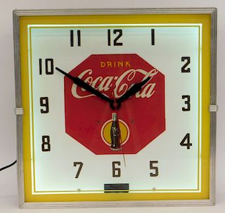 Synchron Neon Coca-Cola Advertising Clock