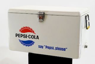 Vintage Say Pepsi Please Advertisement Cooler