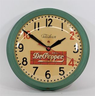 Warren Telechron Dr Pepper Advertising Clock