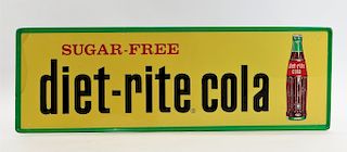 Sugar free Diet Rite Cola Advertising Sign
