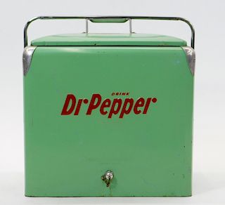 Original Metal Dr Pepper Advertising Cooler