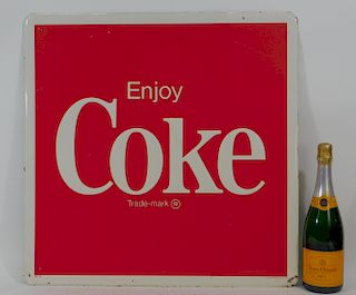 Tin Enjoy Coca-Cola Advertising Sign