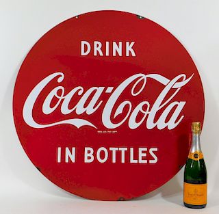 LARGE Double Sided Coca-Cola DSP Advertising Sign