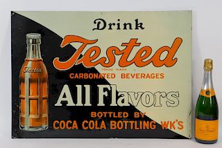 Coca-Cola All Flavors Tested Beverages Tin Sign