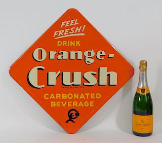 Orange Crush Embossed Tin Advertising Sign