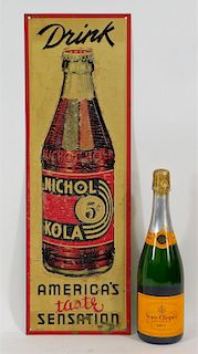 Drink Nichol Kola Soda Advertising Tin Sign