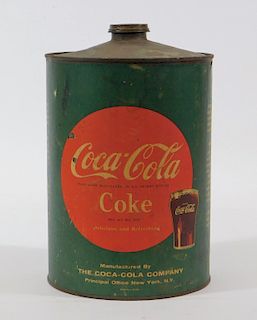 Vintage 1950's Coca-Cola 1 Gallon Tin Syrup Can