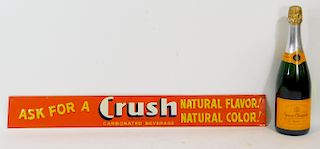 Orange Crush Tin Litho Advertising Sign