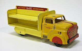 1954 Marx Coca-Cola Tin Bottle Carrier Toy Truck