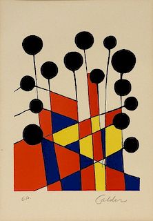 Alexander Calder Jardin Fleuriste Lithograph