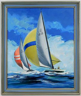 Howard Connolly America's Cup Courageous Painting