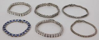 6PC Sterling Silver High Fashion Lady's Bracelets