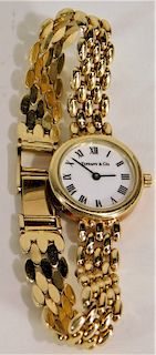 Tiffany & Co Swiss 14K Gold Lady's Wrist Watch