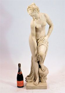 A. Santini Italian Classical Nude Woman Sculpture