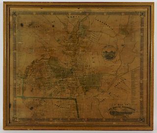 1849 Cushing & Walling City of Providence Map