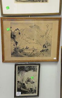 Group of three etchings to include Roi Partridge (American, 1888 - 1984), pencil signed lower center Roi Partridge, 7 3/4" x 9 1/4",...