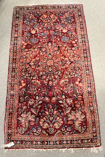 Sarouk Oriental throw rug, 2' x 4'