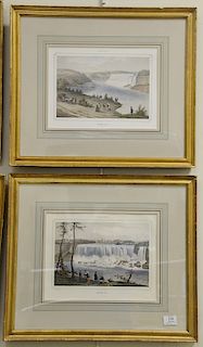 After Augustus Kollner (1813 -1900) set of four hand colored lithographs Drawn from Nature by Augustus Kollner from "Views of Americ...