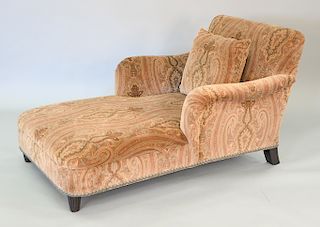 Ralph Lauren upholstered chaise lounge. ht. 35 in., lg. 65 in.