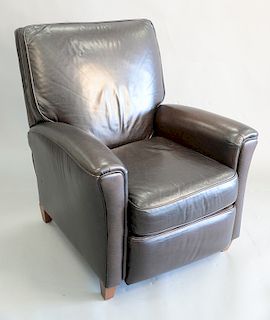 Bradington Young leather reclining chair. ht 39 in., wd. 34 in.