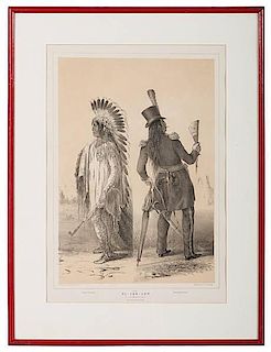 George Catlin (American, 1796-1872) Lithograph 