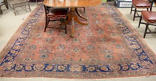Turkish Oriental carpet (wear). 9' x 11' 8"