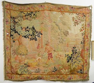 Wall tapestry, 19th century, 80" x 90"