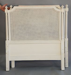 Pair of caned Louis XV style twin headboards. ht. 44 in. wd. 40 in.