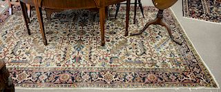Heriz Oriental area rug, mid 20th century (worn). 6'4" x 9' 10"