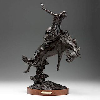 Grant Speed (American, 1930-2011), Bronze on Wood Base 