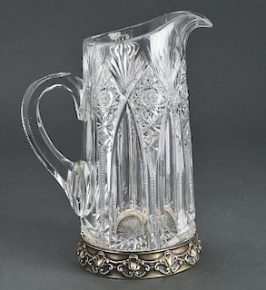 Gorham Sterling Silver and Cut Glass Pitcher