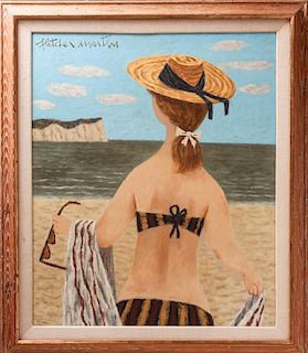 Fletcher Martin "Summer Girl" Oil on Canvas