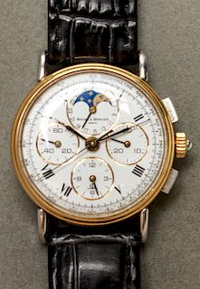 Baum & Mercier 18K Gold Two-Tone Chronograph Watch