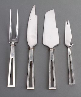 Modern Celsa Silver Serving Forks & Knives Group 4