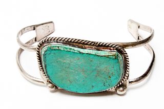 Southwest Silver & Turquoise Cuff Bracelet