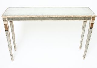 Hollywood Regency Mirrored Console / Sofa Table