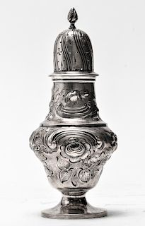 William Forbes Silver Repousse Caster 19th C.
